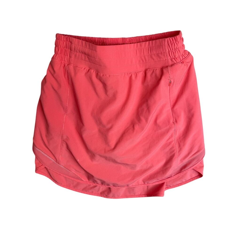 Lululemon Hotty Hot High Rise Long Tennis Golf Skirt Pink 4